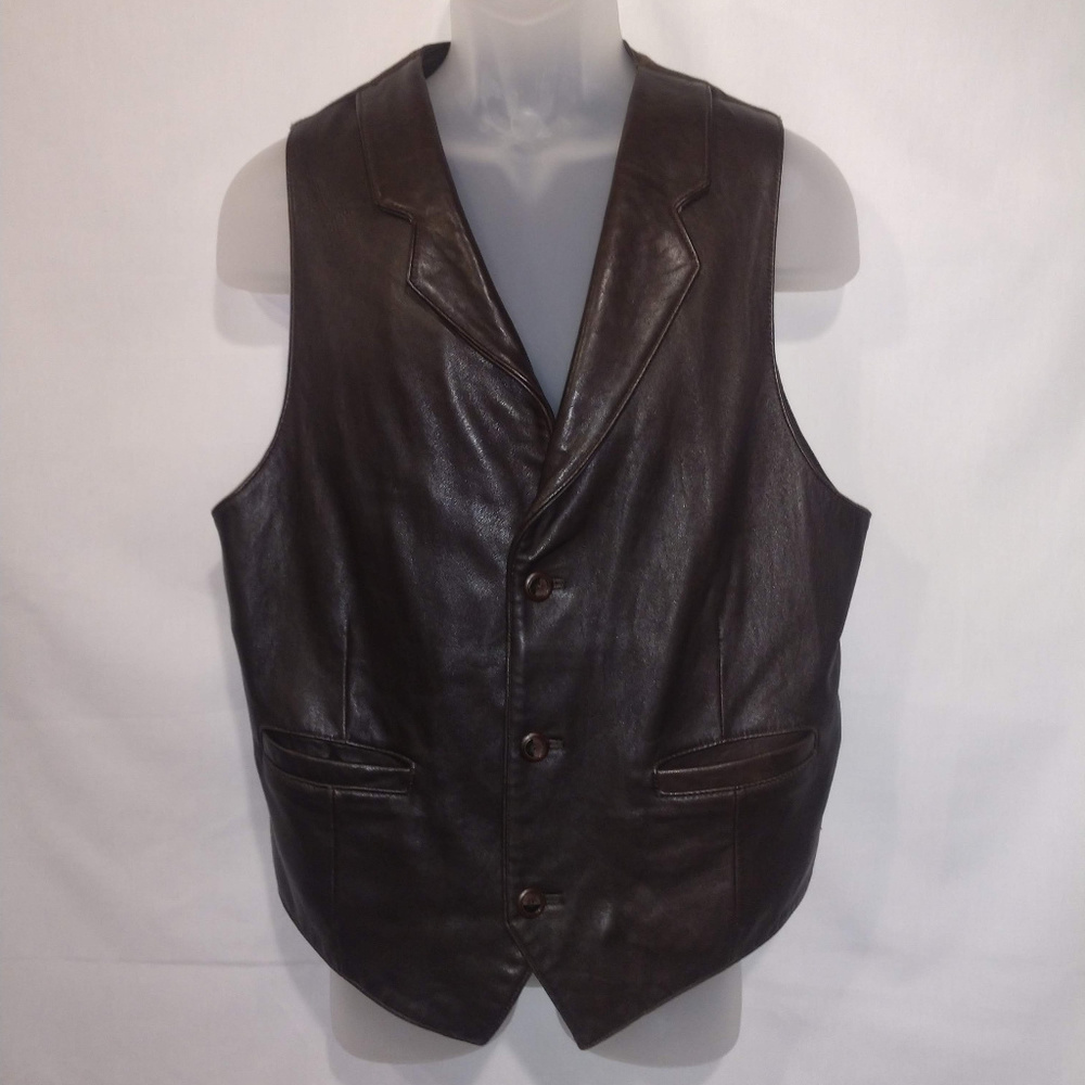 Vintage Villa Classico Men's Leather Vest sz L